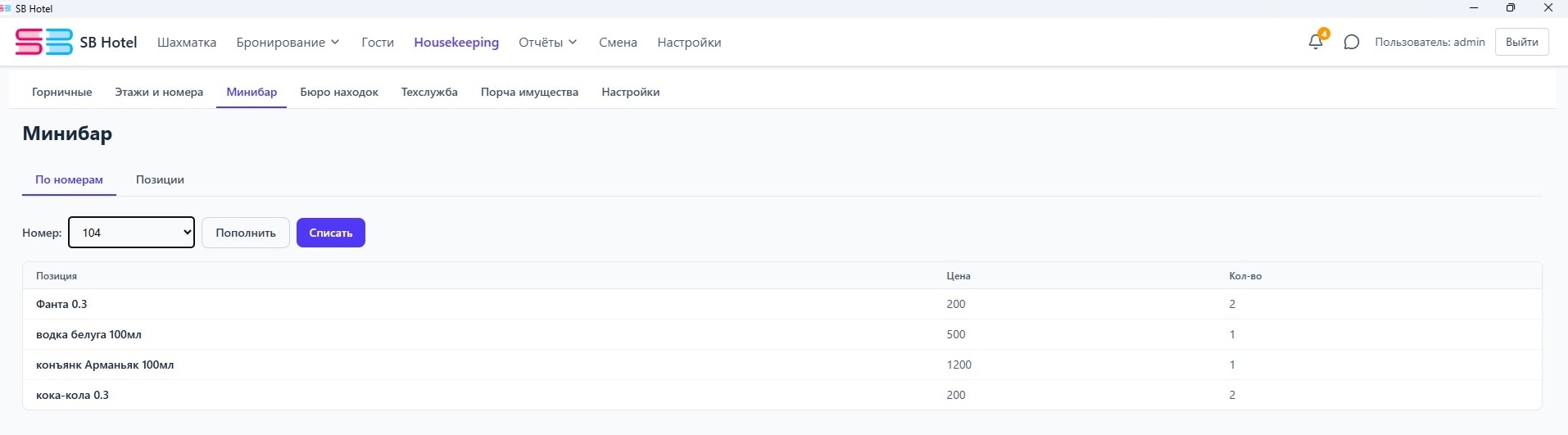 ServiceBook Отель — скриншот